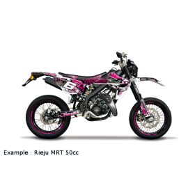 Coprisella Full Covering Stage6 rosa/nero per Sherco Sm-R 50