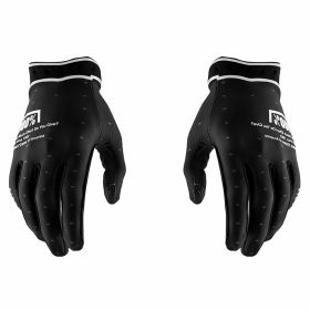 100% RIDEFIT Black Motocross Gloves