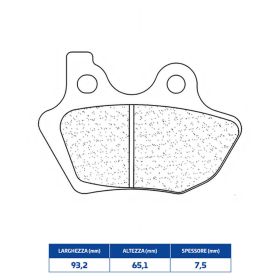 Plaquettes de frein arrière en composé fritté CL BRAKES 2958RX3 pour HARLEY DAVIDSON