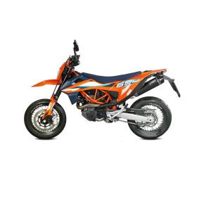 MIVV Str1 Schwarzer Slip-On Auspuff für KTM 690 SMC R 2021-2024