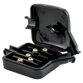 Scatola fili PREMIUM QUALITAT nero lucido contatti avvitati per Vespa 50/N/L