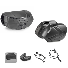 GIVI V49 AIR top case kit V37 TECH smoky black 49/37L for SUZUKI DL V-STROM