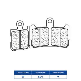 Plaquettes de frein avant paire CL BRAKES 1216A3+ en composé fritté pour HONDA