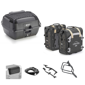 Kit GIVI bauletto B45B+ borsa CANYON nero 45/35L per CF MOTO
