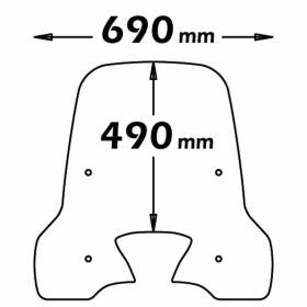 Parabrezza ISOTTA intercambiabile 490x690mm per KYMCO people one