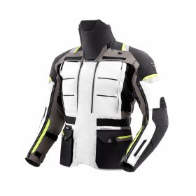 REBELHORN CUBBY V Men's Motorcycle Jacket Black/Gray/Fluorescent Yellow