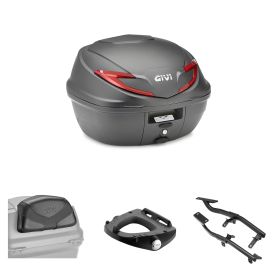GIVI B360 Black Red Top Case Kit 39L for MOTO MORINI X-CAPE