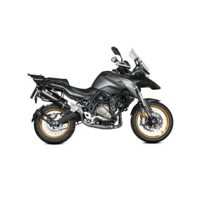 MIVV Oval Black Slip-on Exhaust Approved in Stainless Steel for QJ MOTOR srt 700/x