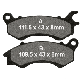 Plaquettes de frein EBC SFA709HH en composé fritté pour Silence