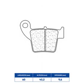 Jeu de plaquettes de frein arrière CL BRAKES 1076X59 en composé fritté