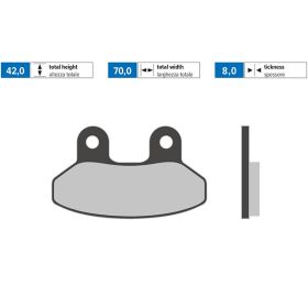 POLINI ORIGINAL Brake Pad Pair 42x70x8 mm