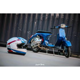 Scarpette cavalletto SIP D.22mm in alluminio argento per Vespa Pk 50