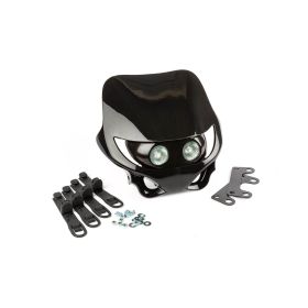Schwarze Enduro-Maske für 50cc Supermoto