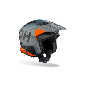 Casque Jet Trial AIROH TRR II Jupiter Gris Mat Orange