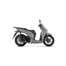 ARROW Komplettauspuff genehmigt Urban schwarze Endkappe Edelstahl für Honda SH 150