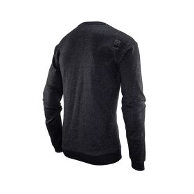 Maglione girocollo LEATT Premium nero grigio tessuto tecnico elasticizzato