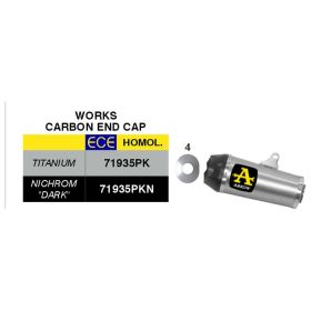 ARROW Racing Slip-On Exhaust Titanium with Carbon End Cap Collector for Yamaha Tracer 9