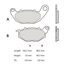 Coppia pastiglie freno BREMBO Z04 M068Z04 sinterizzate pista per YAMAHA