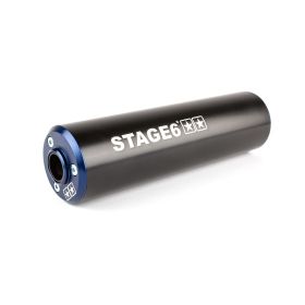Silencieux Stage6 50/80cc bleu noir montage droit