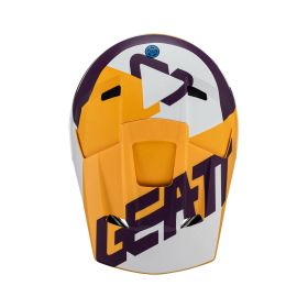 Frontino casco moto LEATT bianco/arancio per casco 2.5 taglia M-XXL
