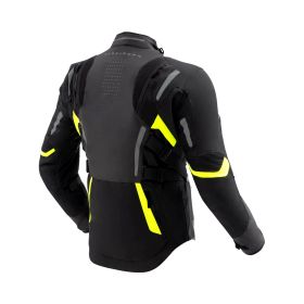 REBELHORN HIKER IV Men's Motorcycle Jacket Black/Anthracite/Fluorescent Yellow