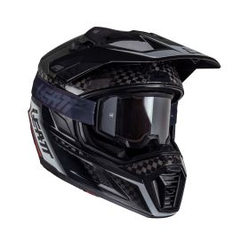 LEATT ADV 9.5 Carbon Enduro helmet glossy black with 4.5 Iriz goggles