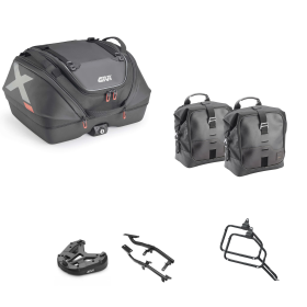 Kit GIVI bauletto X-LINE borsa CORIUM nero 40/16L per HONDA X-ADV