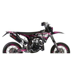 Kit de graphismes Pink Deco Stage6 pour Fantic Xm 50 après 2023