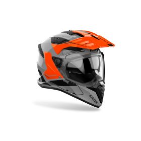 Dual Road Helmet AIROH Bandit Tune Grey Orange Fluorescent Glossy