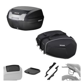 SHAD Komplettset SH40 schwarz und E48 schwarz für KTM Duke 125/390