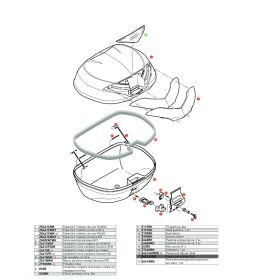 Placca centrale bauletto KAPPA per K466