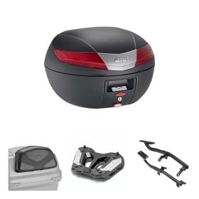 Kit bauletto GIVI V40 nero rosso 40L per YAMAHA TRACER 7