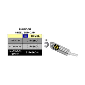 Marmitta slip-on ARROW street thunder alluminio per Suzuki Svf 650 gladius