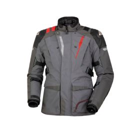 Giacca invernale T.UR J-ZERO grigio scuro / rosso laminata con protezioni