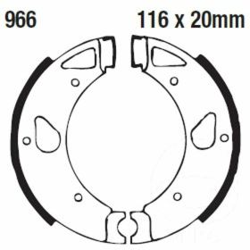 Semelles de frein EBC 966 D.116mm pour Kreidler FLORETT 50 RM