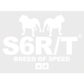 Adesivo Sticker Logo STAGE6 R/T BREED of SPEED 91 x 65 mm Bianco