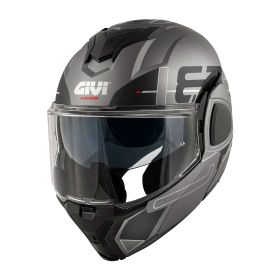 Casco modulare reversibile GIVI X36 Vertigo titanio nero
