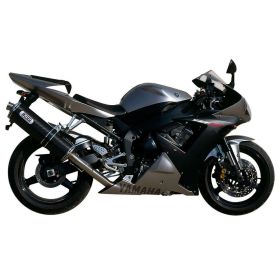 MIVV Oval Slip-on Exhaust homologated in carbon for YAMAHA YZF 1000 R1 2002-2003