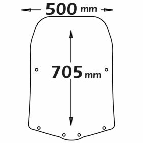 ISOTTA Windschutzscheibe 705x500mm für YAMAHA