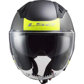Casque Jet LS2 OF600 COPTER II Urbane Noir Mat Jaune Haute Visibilité