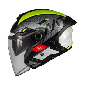 MT HELMETS COSMO SV SILENCE B3 Casque Jet Orange/Noir Brillant