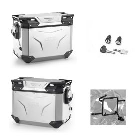 Kit valigie laterali GIVI TREKKER OUBTBACK EVO alluminio 44L per MOTO MORINI X-CAPE