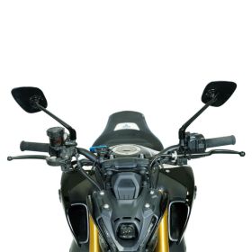 Specchietto manubrio FAR destro nero con kit montaggio per Ducati/Yamaha