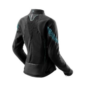 Giacca moto donna REBELHORN JAX nera/menta