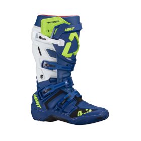 Stivali moto LEATT Moto 4.5 blu verde bianco chiusura SideLock