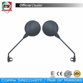 FAR 0956/0956 Black Approved Handlebars Mirrors Pair