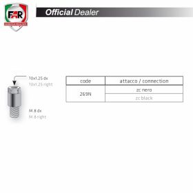 FAR Black M8 Right-Handed Barrel Adapter