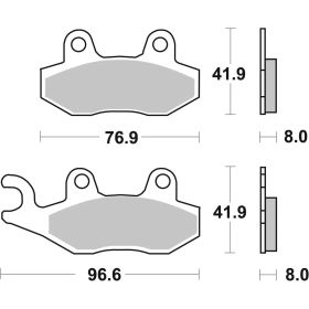 Plaquettes de frein BREMBO paire SD 07YA21SD frittées tout-terrain