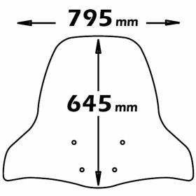 Mittelscheibe ISOTTA 645x795mm Halterungen enthalten für YAMAHA