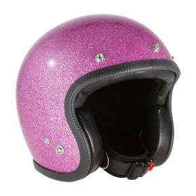 Jethelm 70'S Metalflake rosa